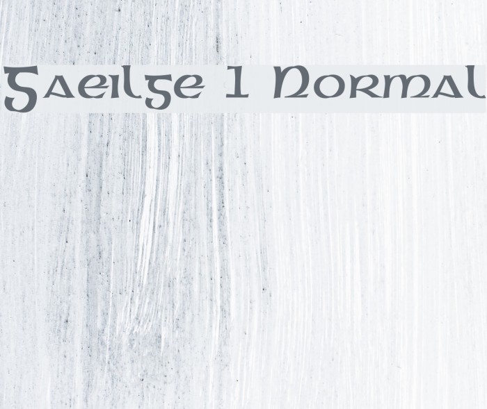 Gaeilge 1 Normal Font examples