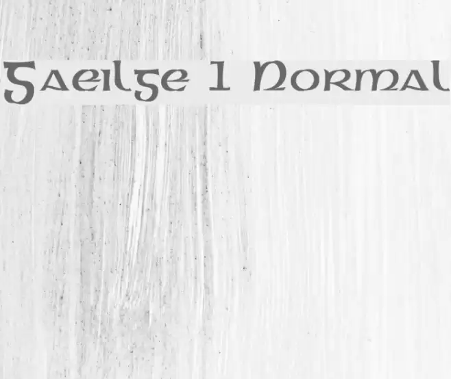 Gaeilge 1 Normal フォント examples