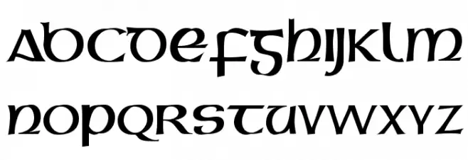 Gaeilge 2 Normal 字体 大写