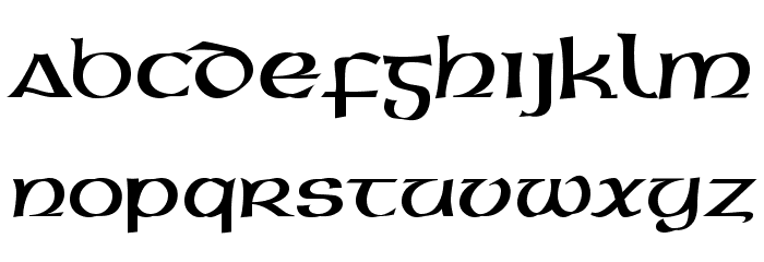Gaeilge 2 Normal Font LOWERCASE