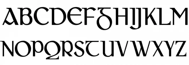 Gaeilge Font Litere mari