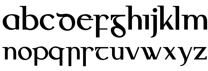 Gaeilge Font LOWERCASE