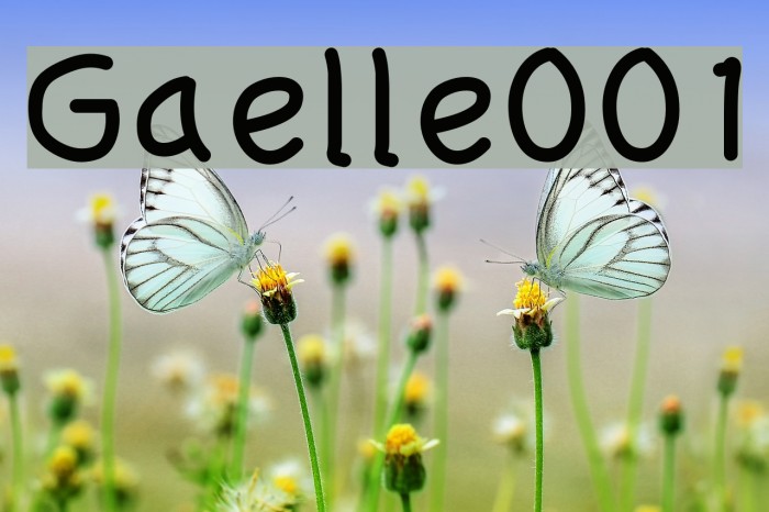 Gaelle001 Font examples