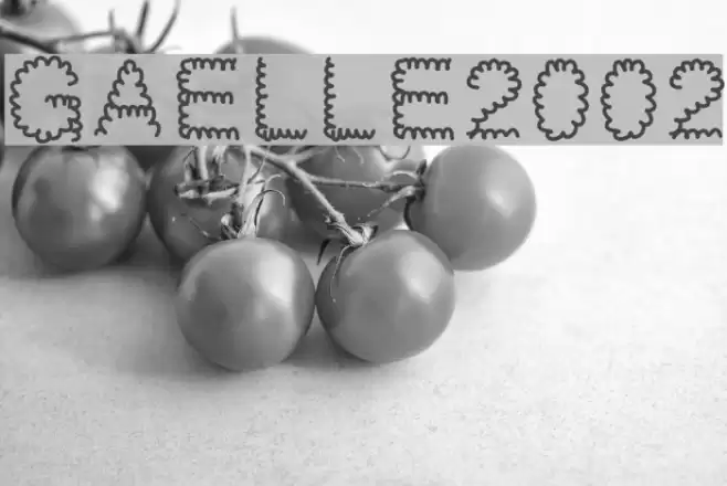 Gaelle2002 Font examples