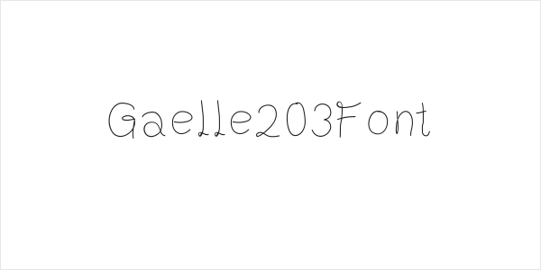 Gaelle203Font Logo