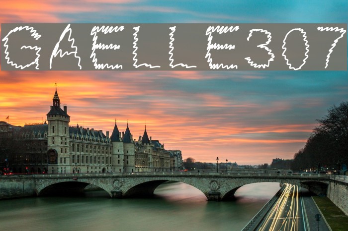 Gaelle307 Font examples