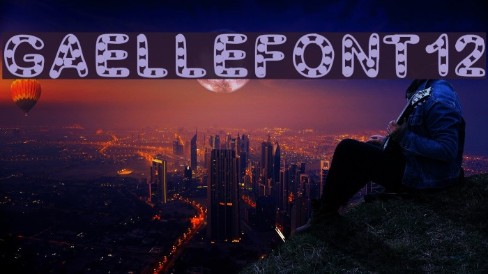 GaelleFont12 Font examples