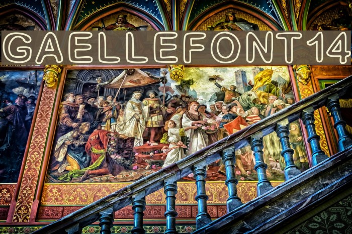 GaelleFont14 Font examples