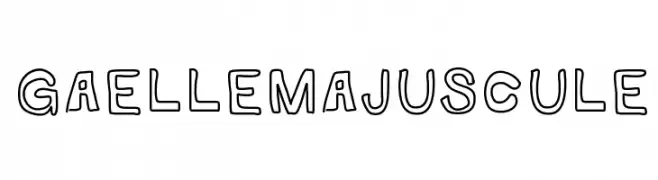 GaelleMAJUSCULE  Frei Schriftart Herunterladen