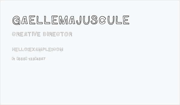 GaelleMAJUSCULE Business Card