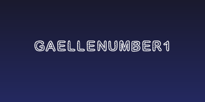 GaelleNumber1 Social Header