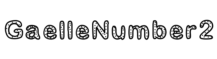 GaelleNumber2 Font