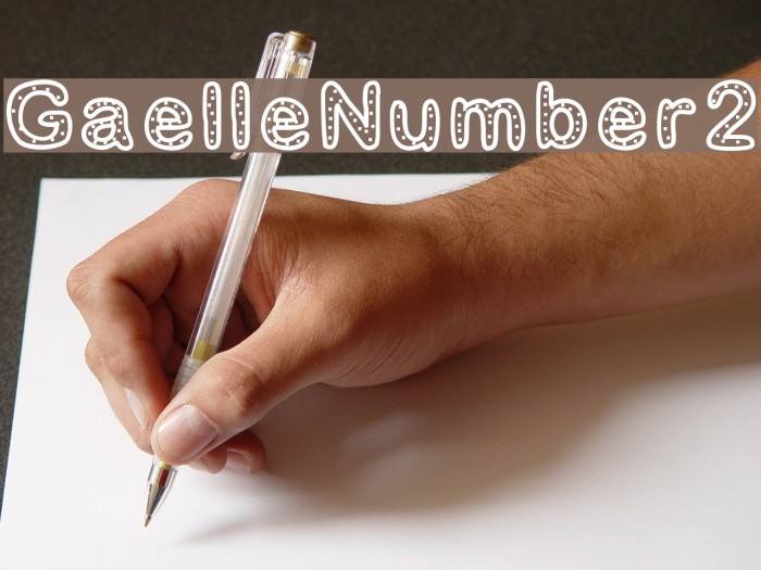 GaelleNumber2 Font examples