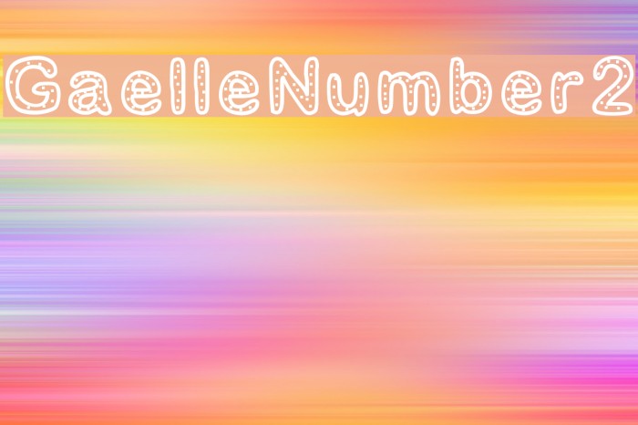 GaelleNumber2 Font examples