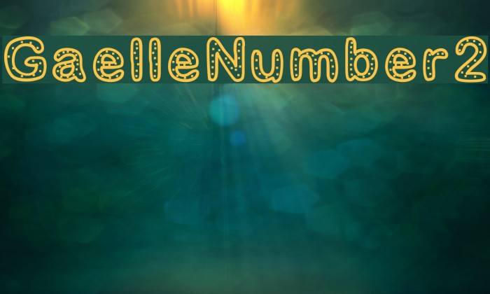 GaelleNumber2 Font examples