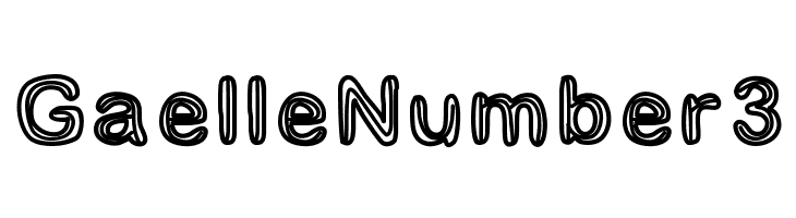 GaelleNumber3 Font