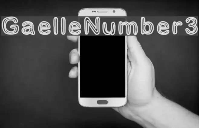 GaelleNumber3 Font examples