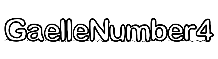 GaelleNumber4 Font