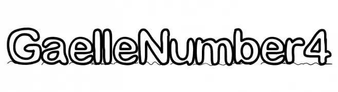 GaelleNumber4  تنزيل الخطوط