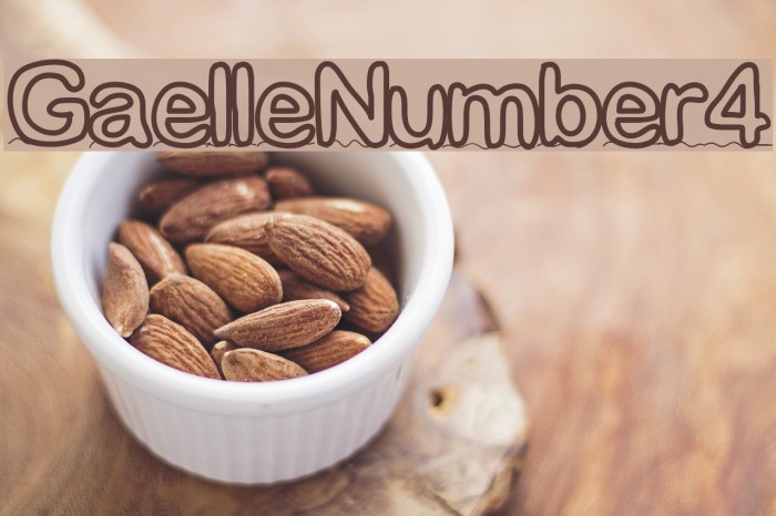 GaelleNumber4 Font examples