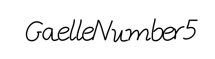 GaelleNumber5 Font