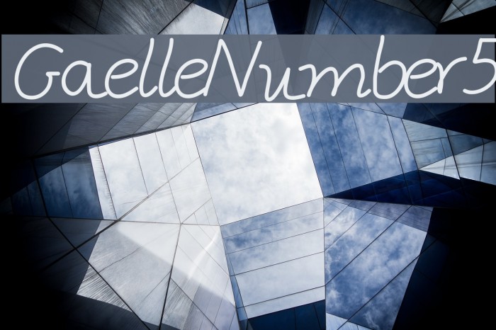 GaelleNumber5 Font examples