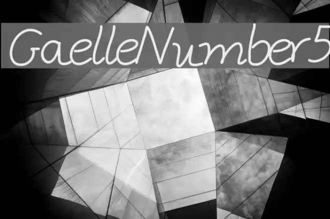GaelleNumber5 Шрифта examples
