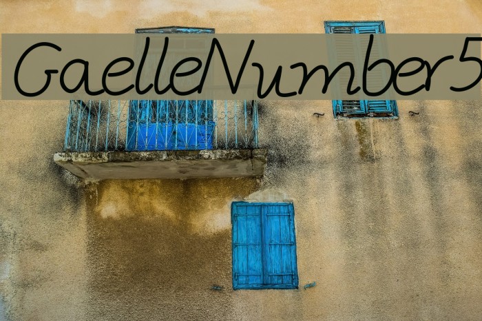 GaelleNumber5 Font examples