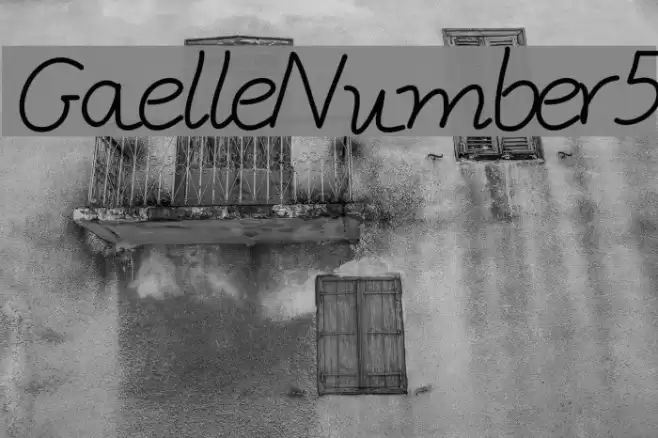 GaelleNumber5 Шрифта examples
