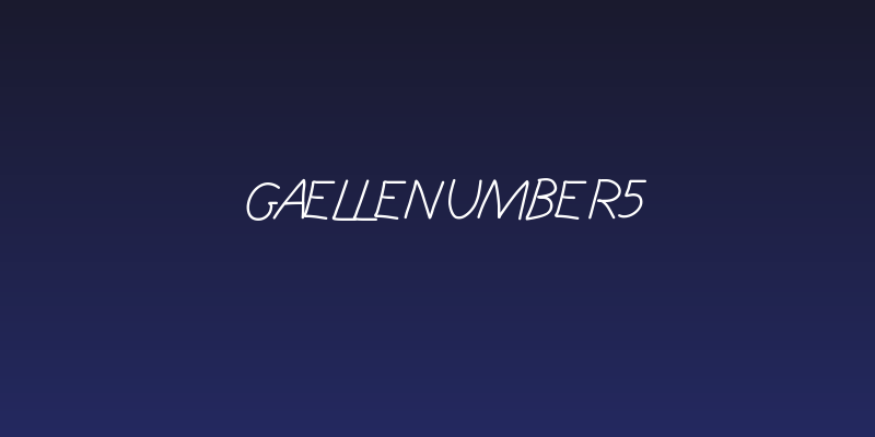 GaelleNumber5 Social Header