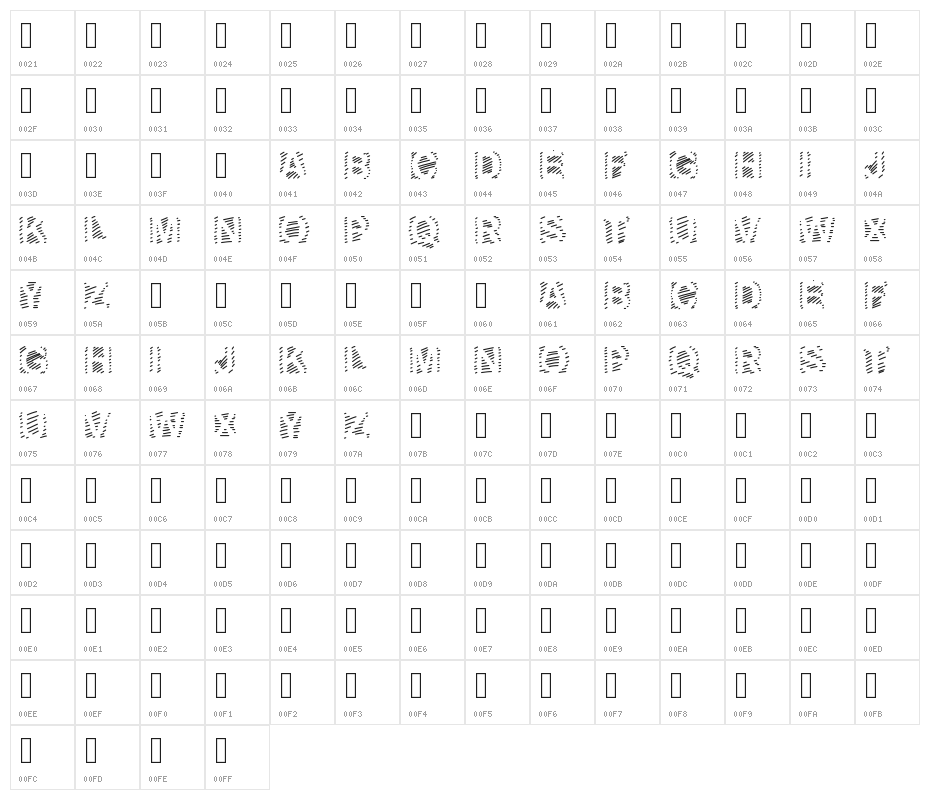 GaelleNumber6 Character Map