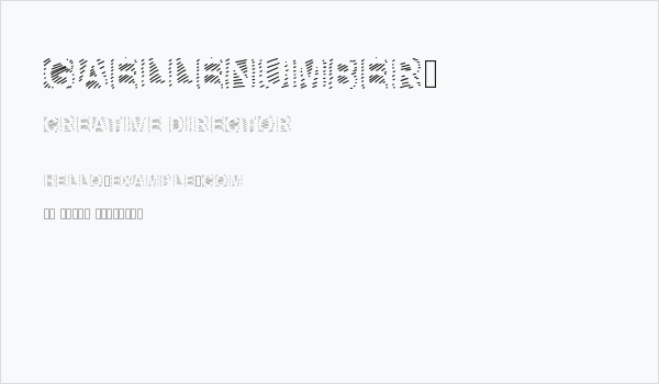 GaelleNumber6 Business Card