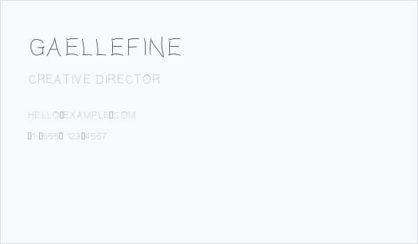 Gaellefine Business Card