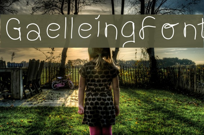 GaelleingFont Font examples