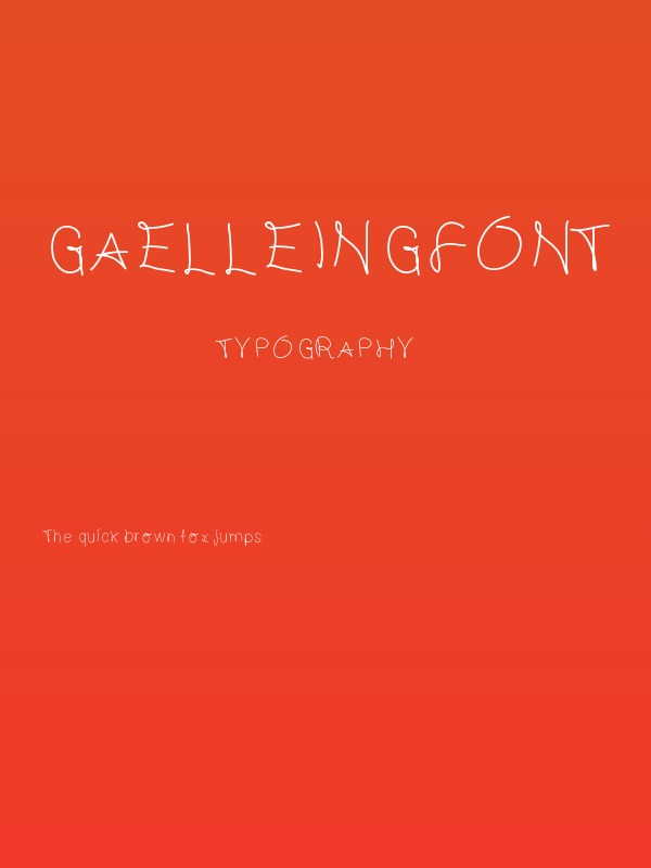 GaelleingFont Poster