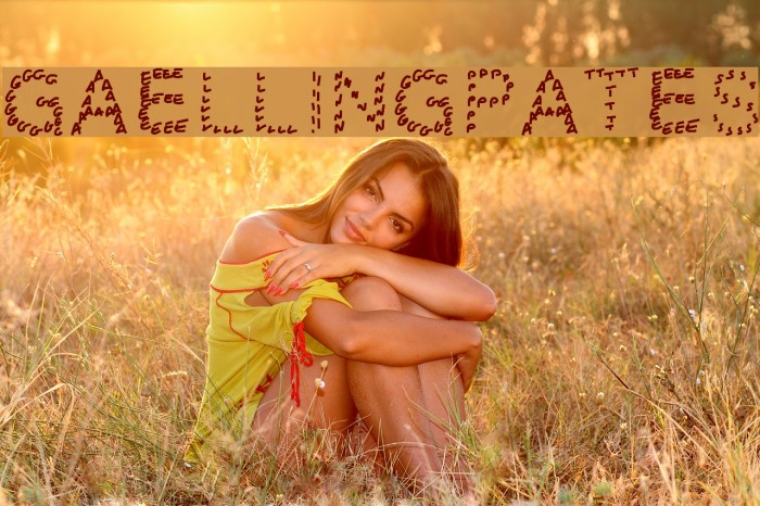 Gaellingpates Font examples