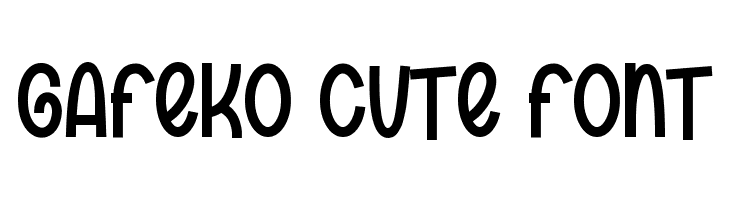 Gafeko Cute Font  नि: शुल्क फ़ॉन्ट्स डाउनलोड