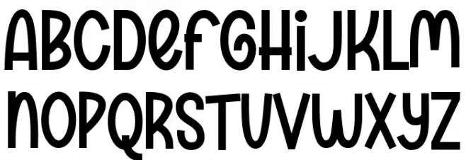Gafeko Cute Font Font Litere mari