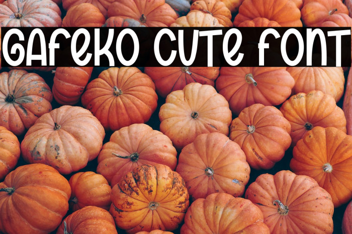Gafeko Cute Font Example 1