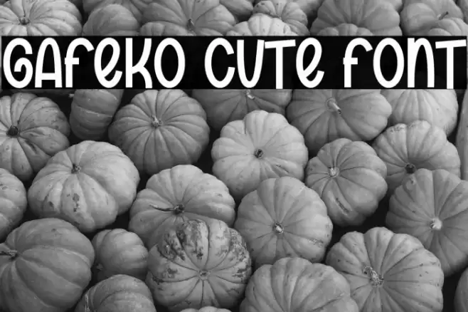Gafeko Cute Font Font examples