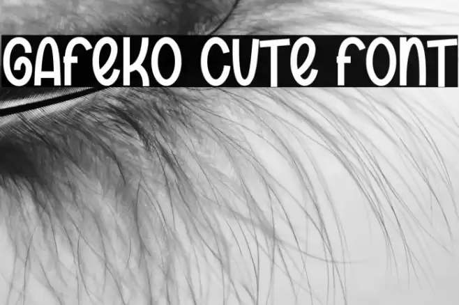 Gafeko Cute Font Font examples