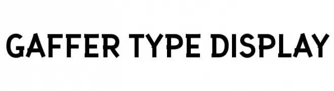 Gaffer Type Display  フリーフォントのダウンロード