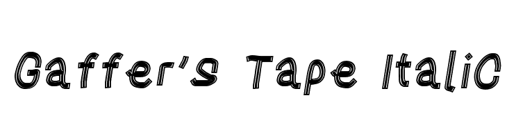 Gaffer's Tape Italic Font