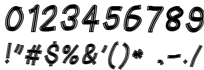 Gaffer's Tape Italic Font OTHER CHARS