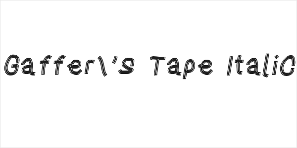 Gaffer's Tape Italic Logo