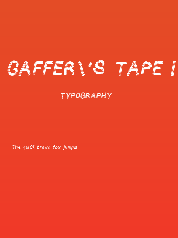 Gaffer's Tape Italic Poster