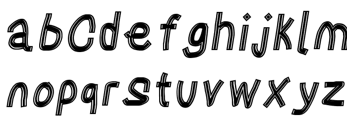 Gaffer's Tape Italic Font LOWERCASE