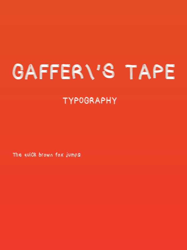 Gaffer's Tape Poster