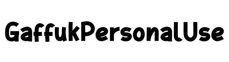 Gaffuk Personal Use Font - FFonts.net