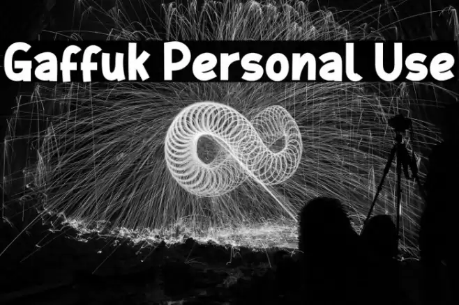 Gaffuk Personal Use Font examples